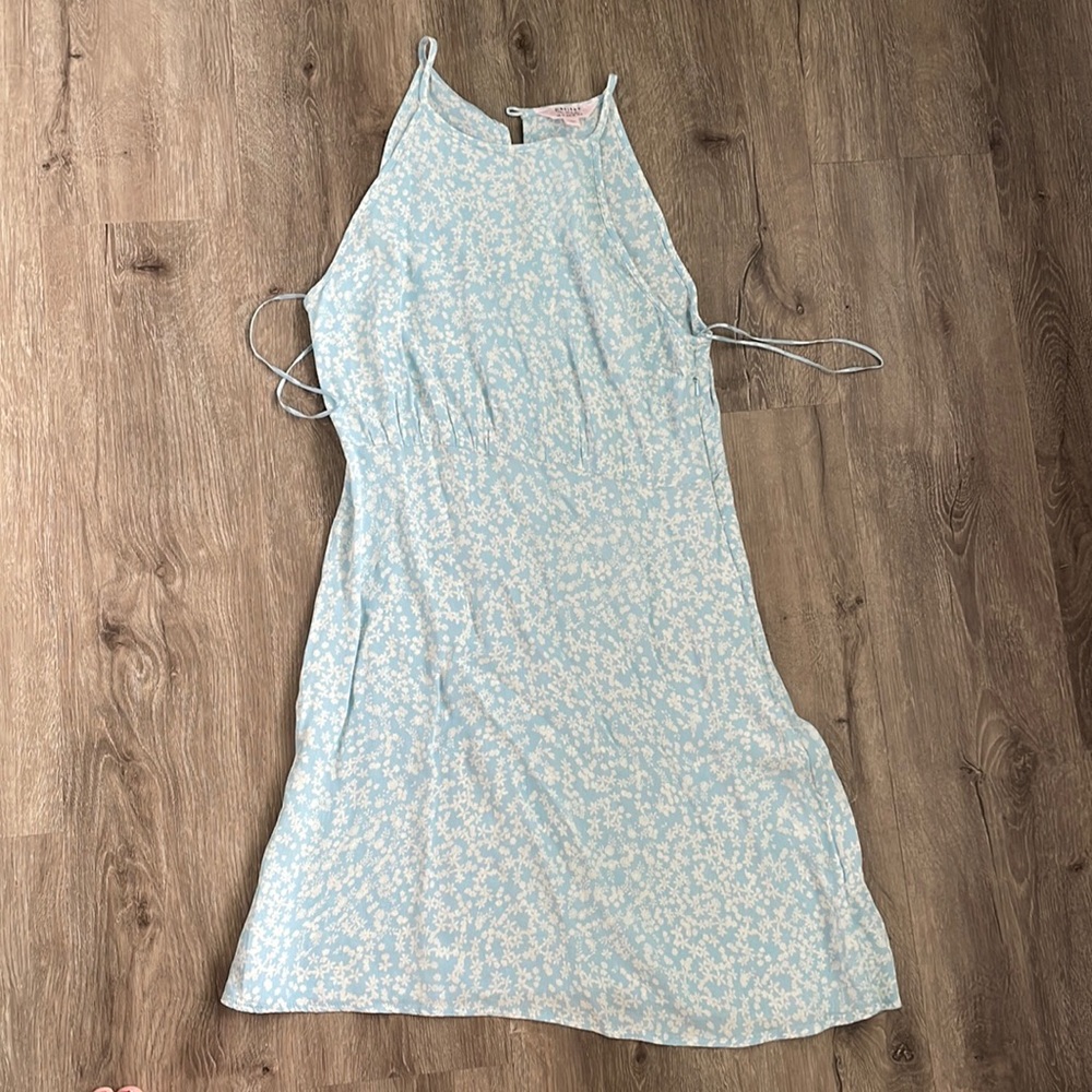 Petites Miss Selfridge Blue Floral Dress